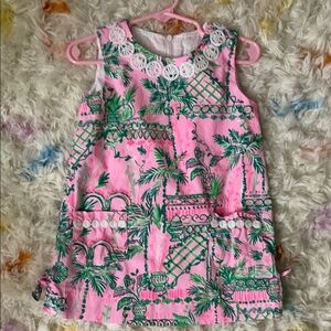 Lilly Pulitzer Pink and Green shift Dress size 2